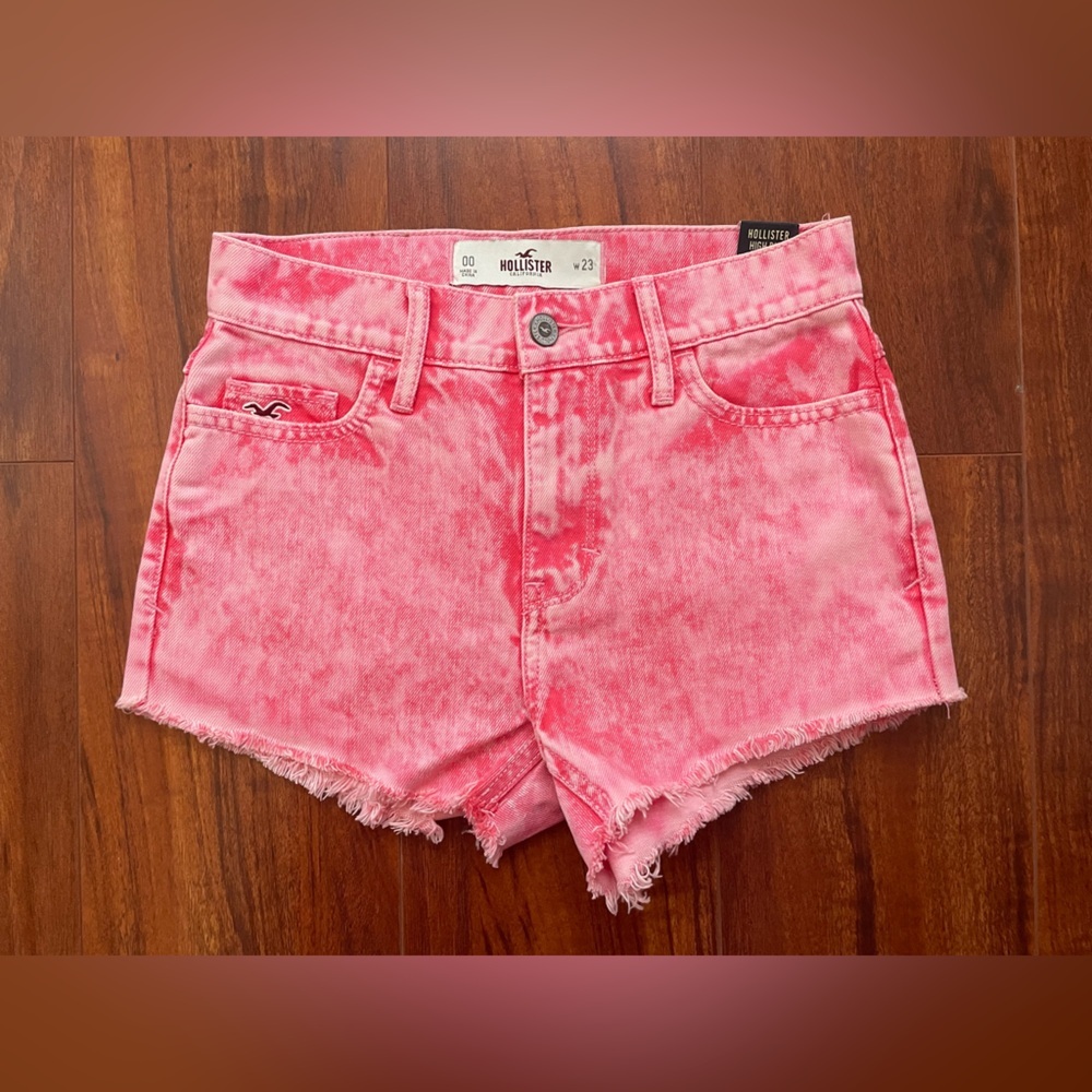 NWT Hollister Pink Tie-Dye Shorts Size 00 23